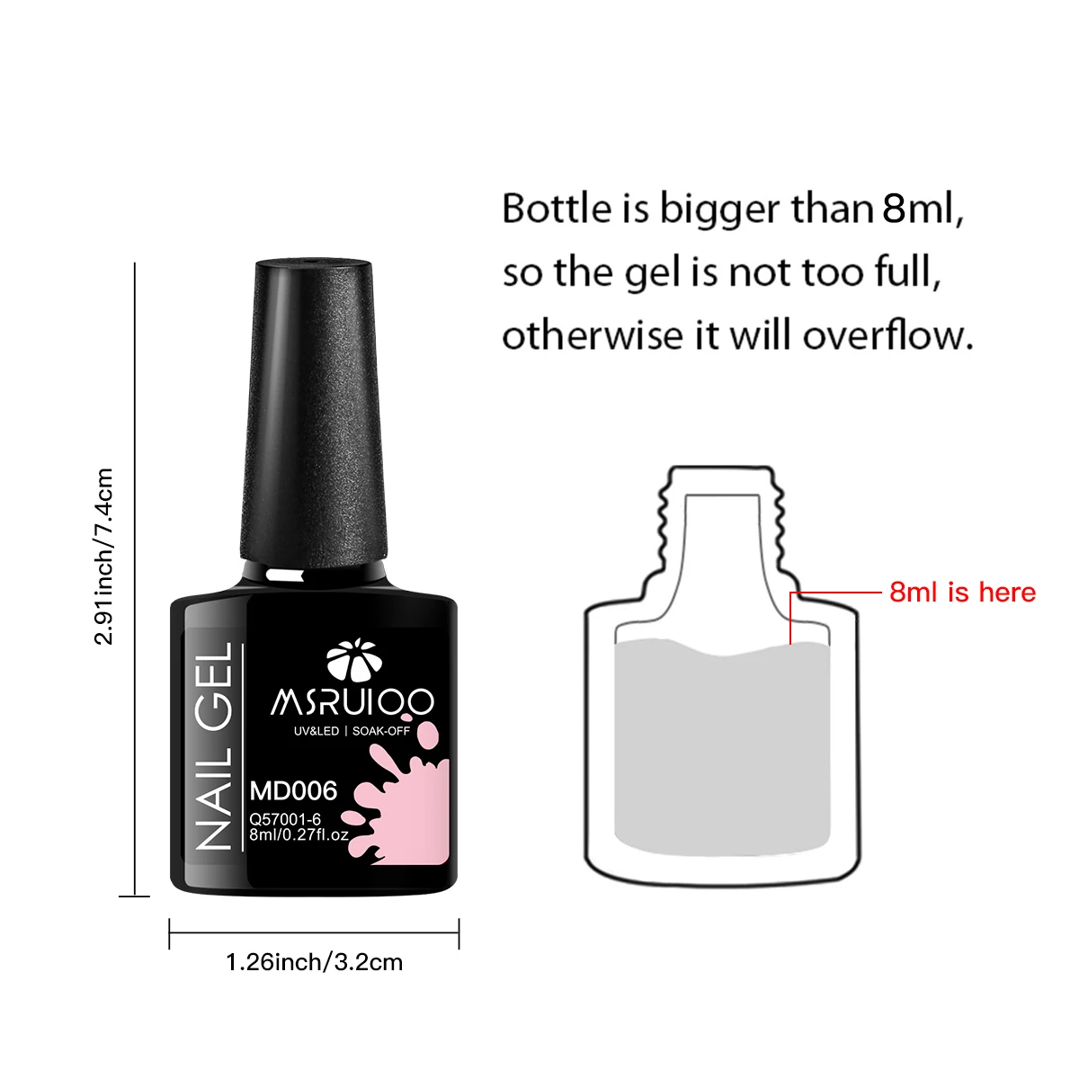 MSRUIOO 6Pcs/Set Colorful Gel Nail Polish Nail Supplies Semi Permanent Soak Off Nail Art Gel Varnish Manicure For Nails 6
