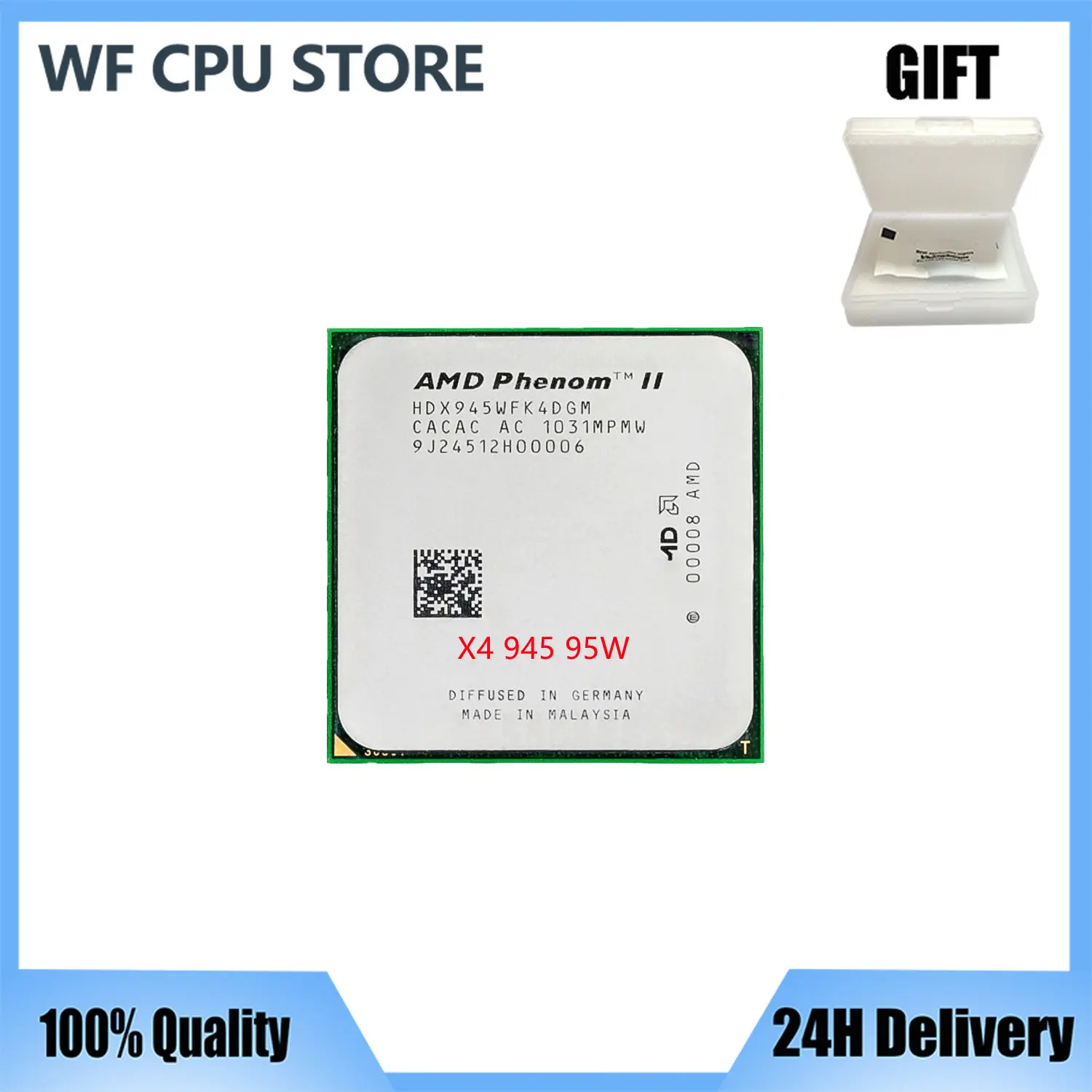 AMD Phenom II X4 945 95W 3.0GHz Quad-Core CPU Processor
