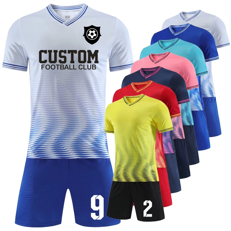 Kids Adult Football Training Uniform Premium Material Soccer Match Football Jersey For Team New Designs