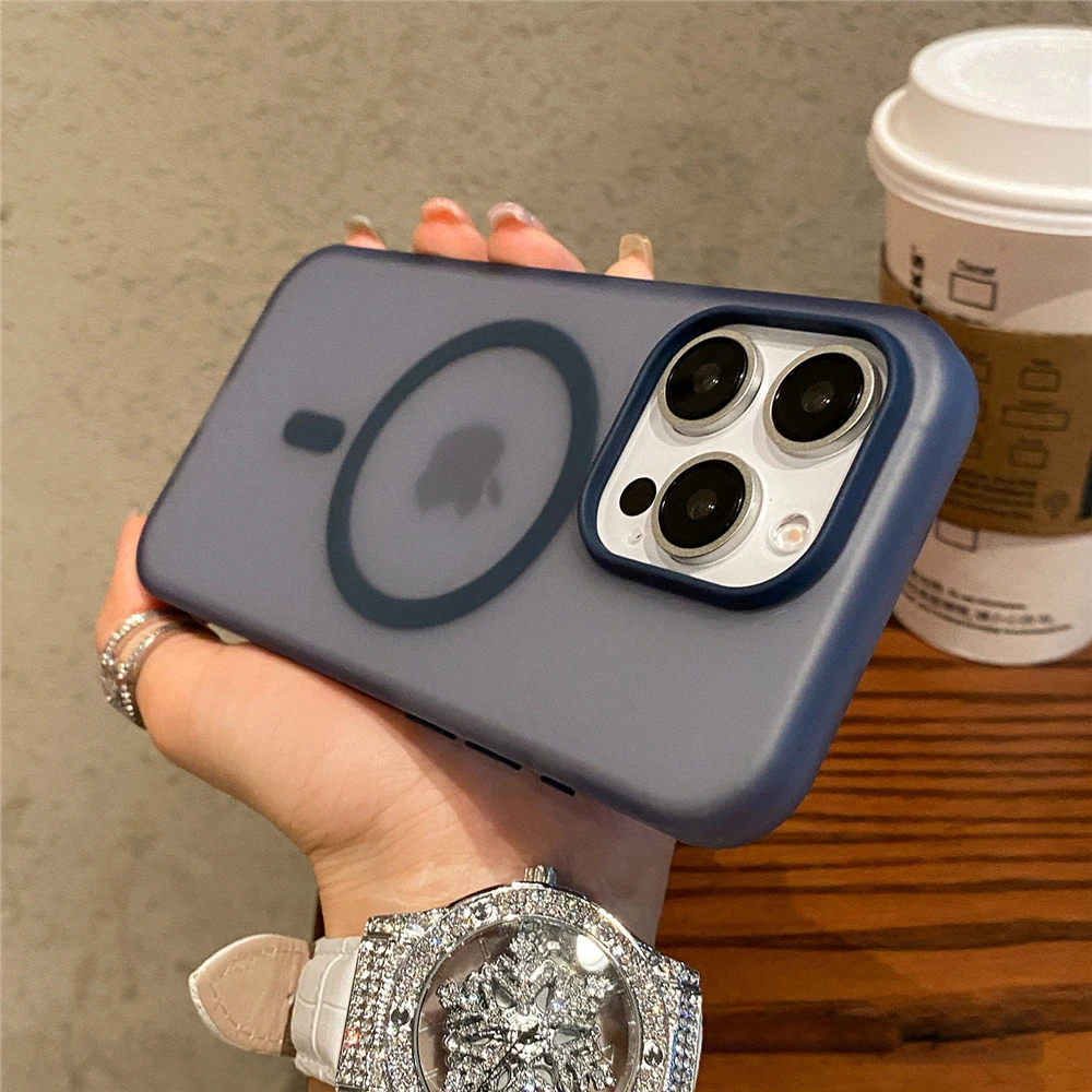 Matte Candy Magnetic Wireless Charging Shockproof Transparent Phone Case - Soft Protective Cover