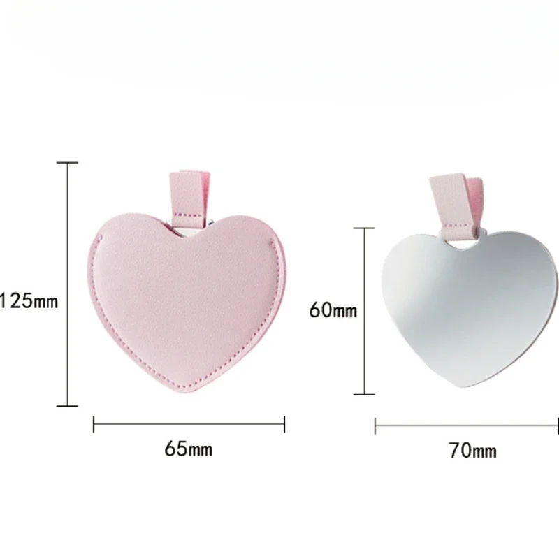 1PC  Portable card makeup mirror, portable beauty mirror, stainless steel anti drop gift, small mirror pocket mirror