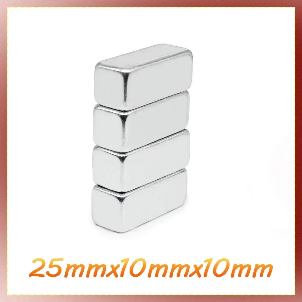 

1/2/5/10/15/20PCS 25x10x10mm Strong Powerful Magnets Sheet N35 Block Rectangular Permanent Neodymium Magnet 25x10x10 25*10*10