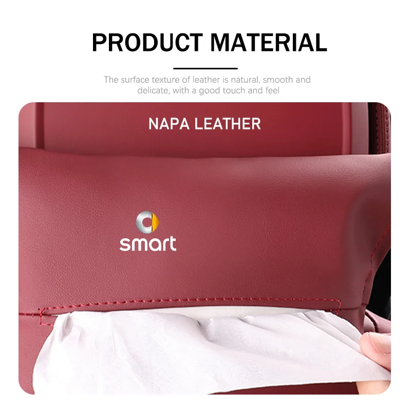 자동차 티슈 박스 가죽 걸이형 수납 가방 스마트 EQ 카브리오 크로스블레이드 로드스터 시티-쿠페 452 454용 자동차 액세서리