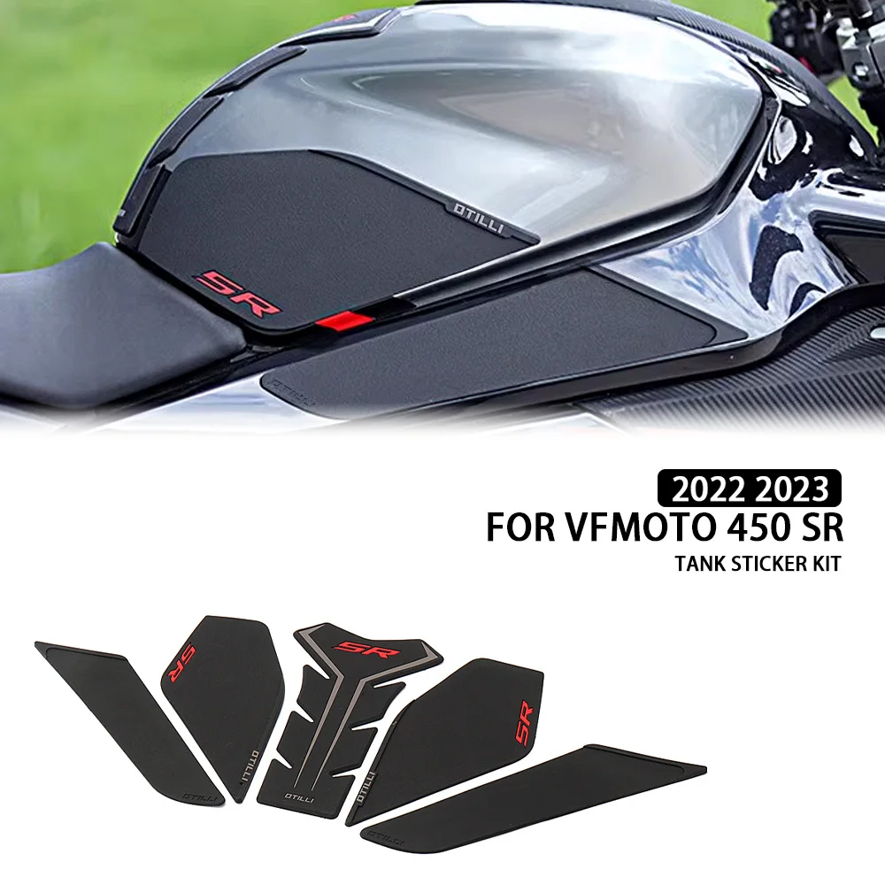 Motorcycle Accessories Tank Sticker Decals Rubber Gas Fuel Oil Tank Pad Protector Cover For CFMOTO 450SR 450 SR 450sr 2022 2023