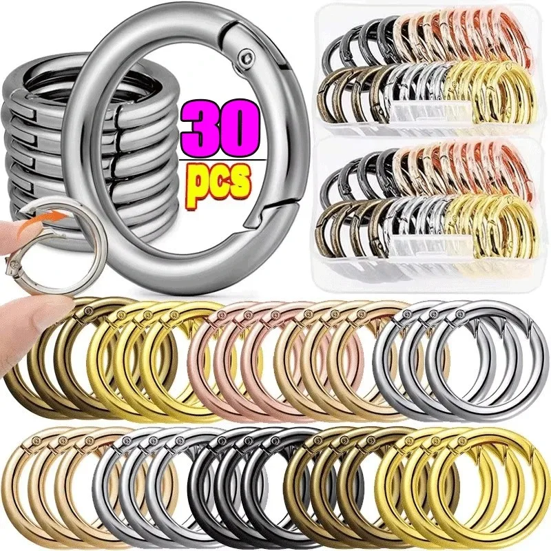 Anneaux métalliques 30/10pcs pour DIY bijoux - Fermoirs ronds ouverts pour porte-clés et chaînes
