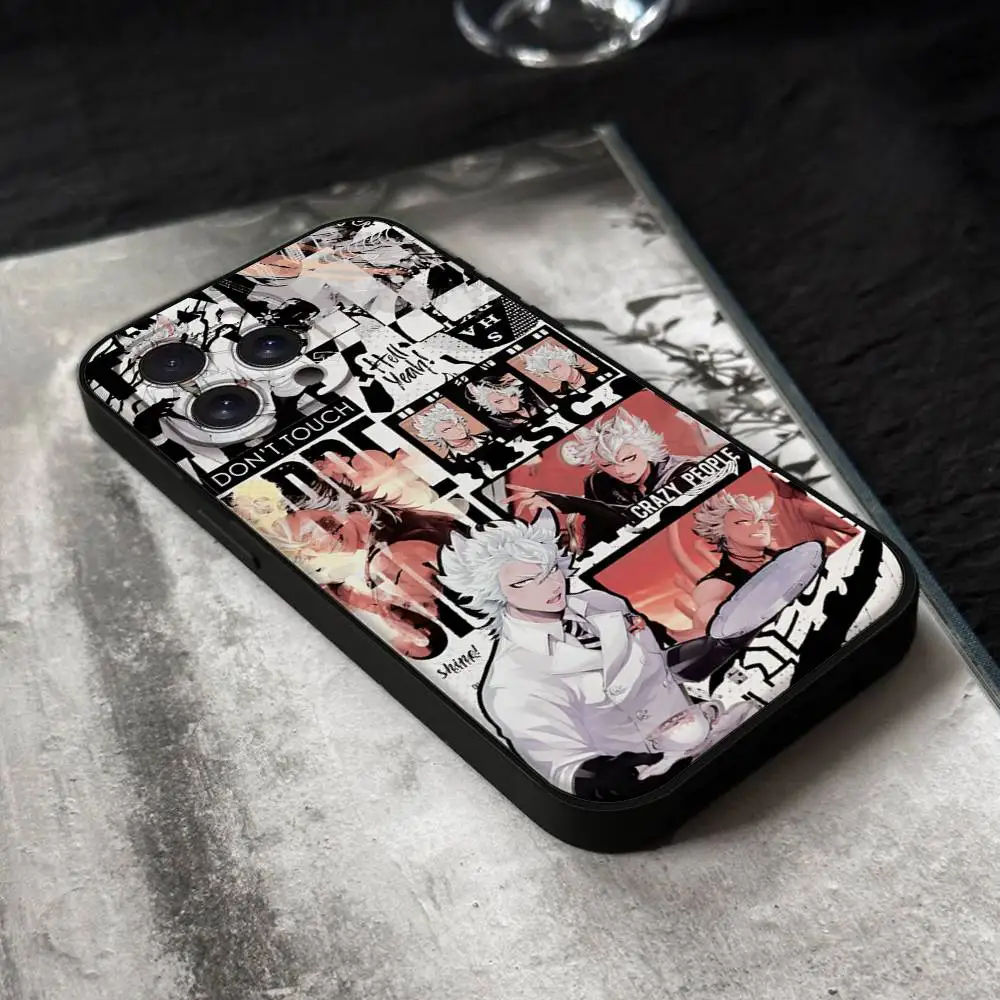 Twisted Wonderland Ace Anime Black Silicone Soft Phone Case