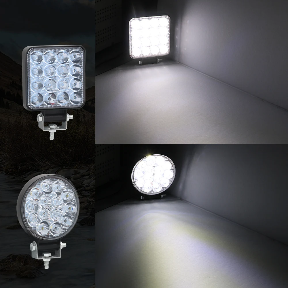 12V 24V Led Work Light Bar 42W 48W Mini LED Work Light Off