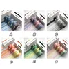 8Pcs/box Pure Color Basic Style Decoration Washi Masking Tape Creative Scrapbooking Stationary School Supplies 2
