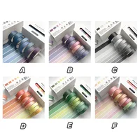 8Pcs/box Pure Color Basic Style Decoration Washi Masking Tape Creative Scrapbooking Stationary School Supplies 2