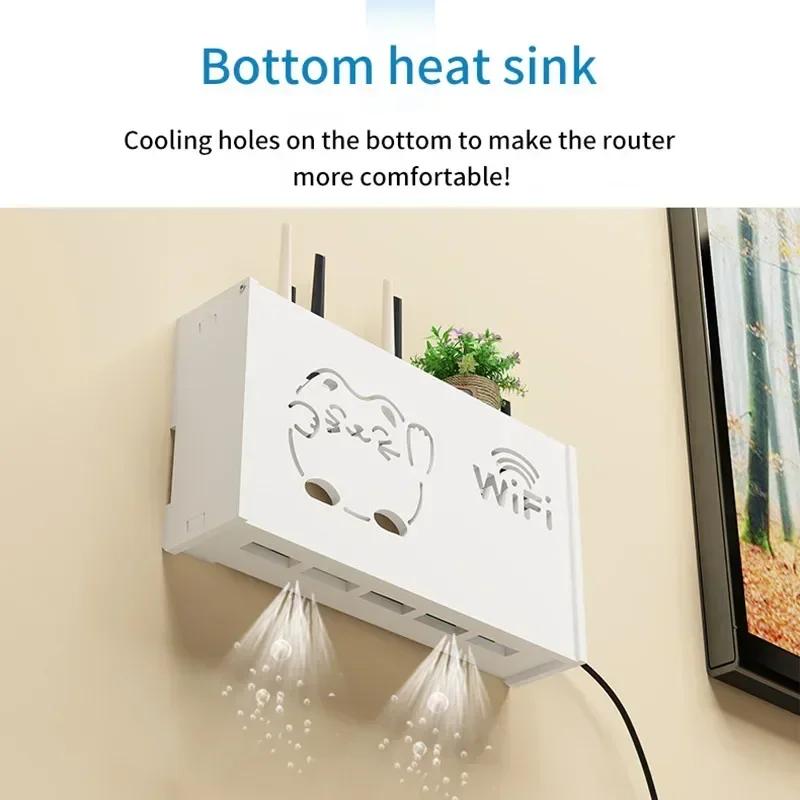 

Новинка, украшение для дома, настенная Подставка под розетку, Wi-Fi, кабель, беспроводная белая Подставка для хранения, телевизионная приставка для гостиной