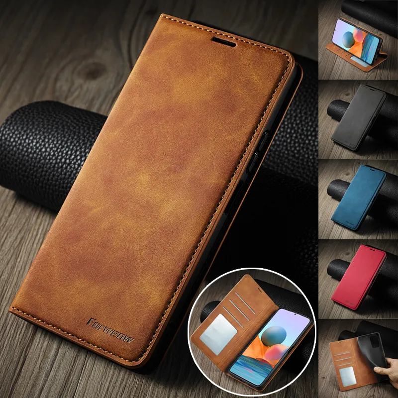Кожаный чехол для Xiaomi Poco X3 NFC F3 M3 M4 Pro чехол-бумажник с откидной крышкой Redmi Note 11 11S 10