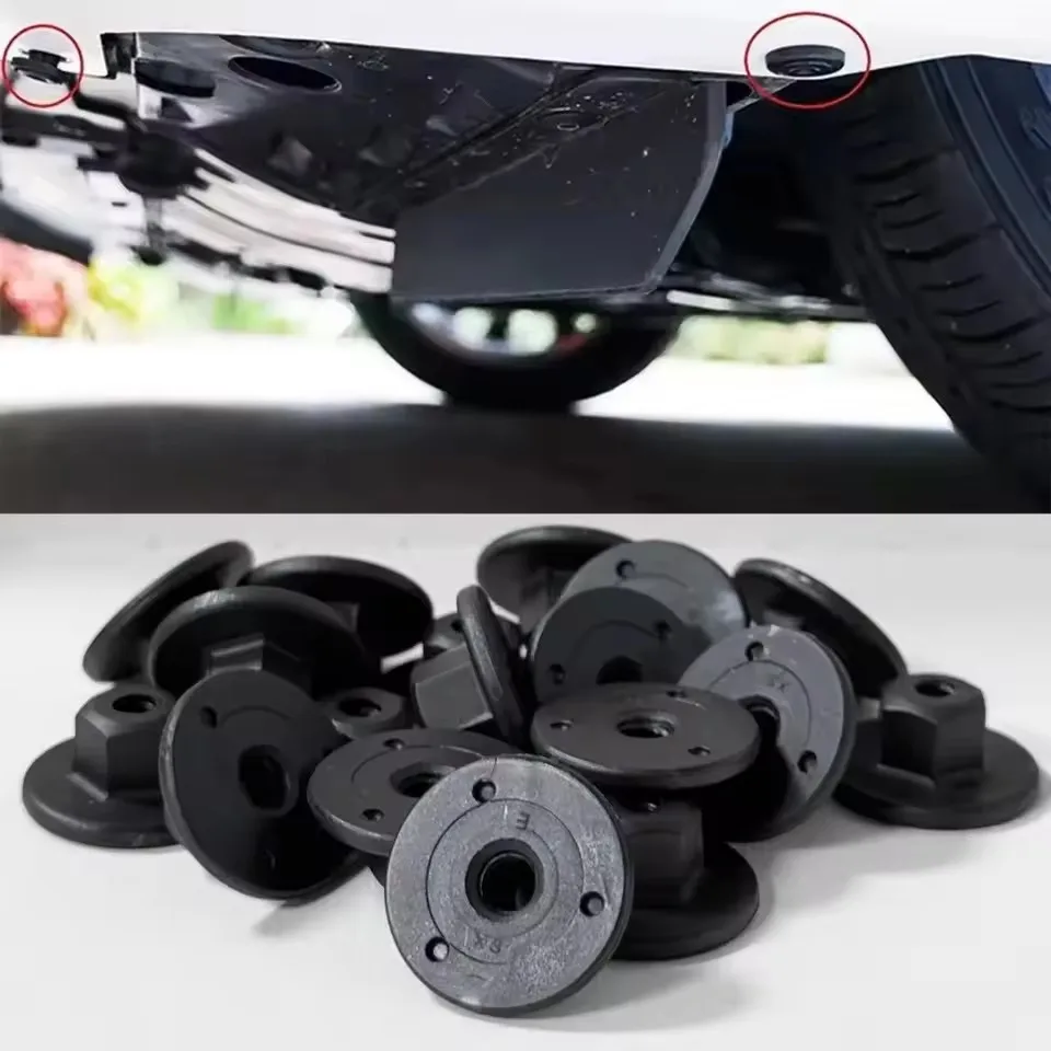 50 Stück Außen-Kunststoff-Karosseriemuttern Flanschclips für BMW X3 X5 X6 Unterbodenschutz-Halterungen Selbstschneidende Schrauben-Befestigungen Durchführungsmuttern – Detail 2
