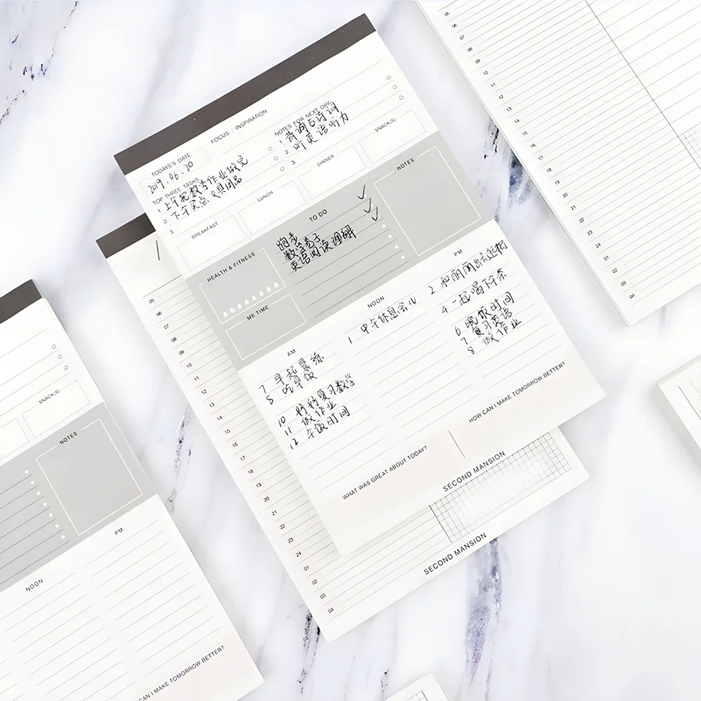 Time Table Management Planners Daily Weekly Month Memo Pad To Do List Check Notebook Note Agenda Notepad Stationery Work Plan A5