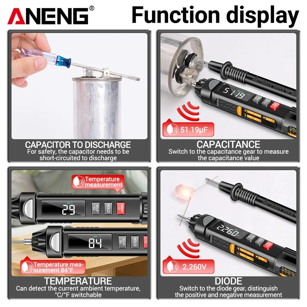Digital multimeter for ANENG A3009 6000 Counts intelligent voice broadcast