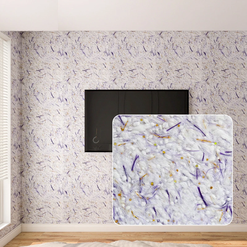 Ecological Wall Clothing Plant Fiber Paint Self-Brushing Wall Mud Living Room Decoration Instead Of Wallpaper Stickers