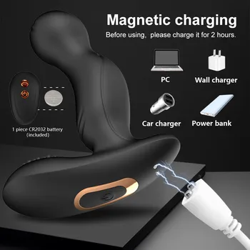 Anal Vibrator Prostate Massager Male Masturbator G-Spot Stimulation Butt Plug 10 Modes Anus Vibrator Sex Toy For Men Couple 3