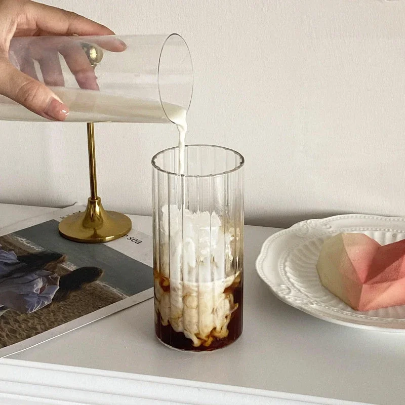 Japanese Style Straight Colin Glass Cocktail Glass Highball Long Island Iced Tea Long Drinking Glasses Coffee Cups