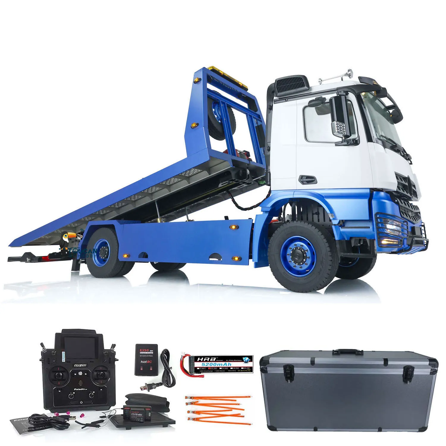 1/14 Jdm 196 RC Hydraulic Flatbed Tow Truck Pl18Lite Remote Control