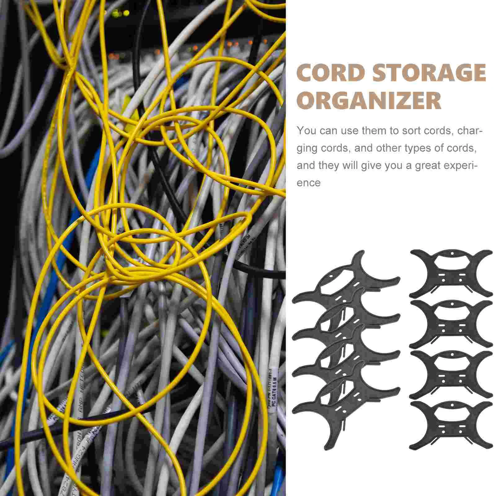 8 Pcs Cable Rope Winder The Wire up Storage Plastic Manager for Light Cord Organizer