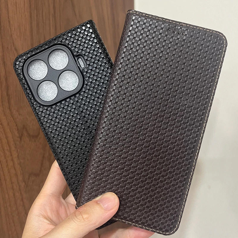 Magnetic Genuine Leather Flip Wallet Phone Case Cover