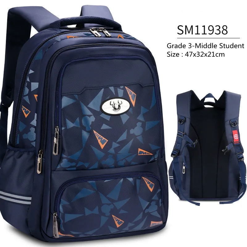 Disney Mickey School Bags For Boys Grade 3-Middle Primary Student Shoulder Orthopedic Backpack Large Capacity Kids Gifts Mochila
