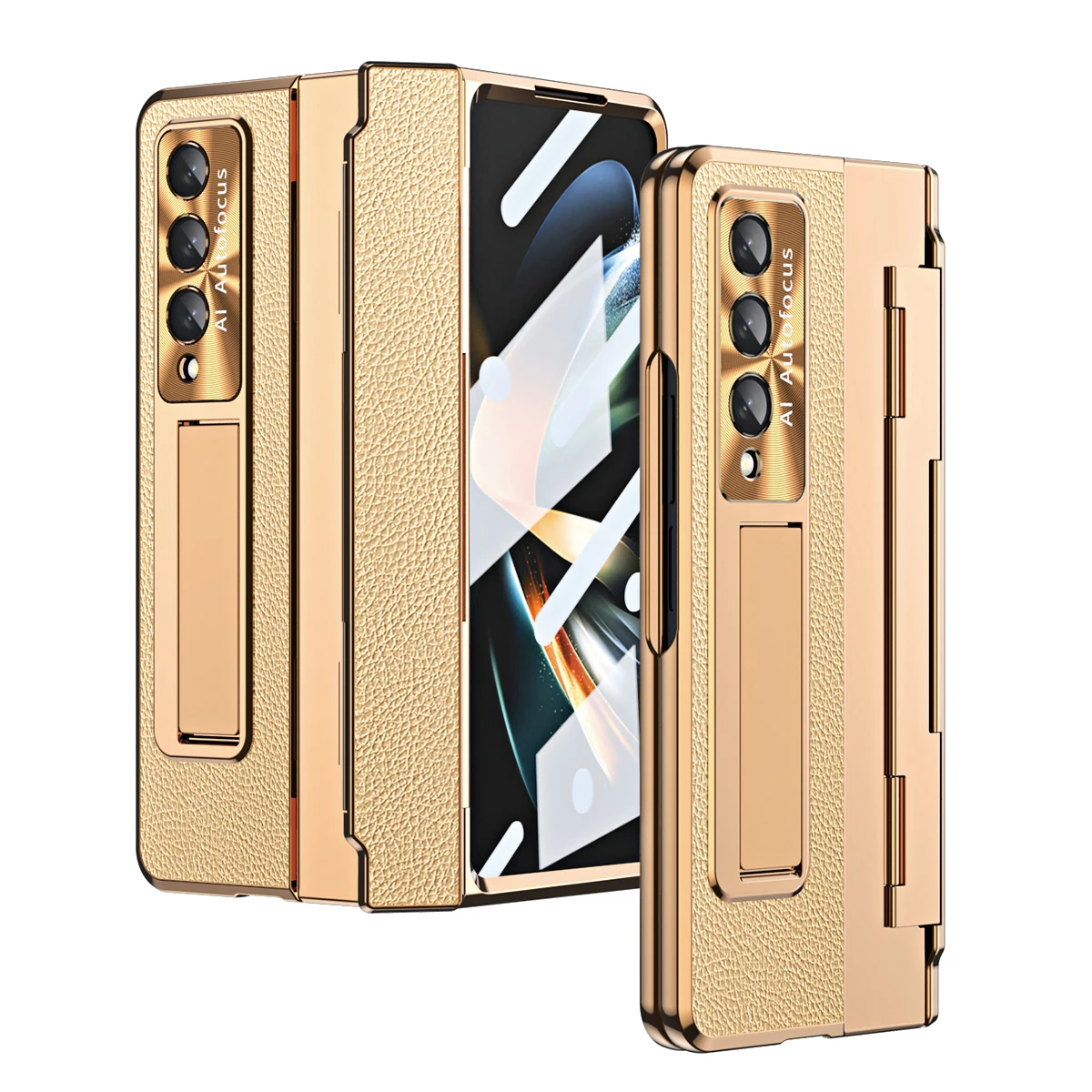 

Anti-Shock Tempered Glass Film Leather Bag Case for Samsung Galaxy Z Fold 4 Fold4 Fold 3 Fold3 Zfold4 Full Protection Cover