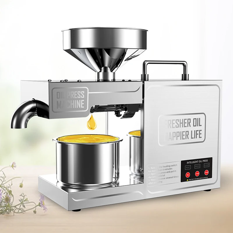 

Oil Press Automatic FLaxseed Sunflower Peanut Extracting Machine Cold Seeds Olive High Sesame Hydraulic De Aceite Heat Coconut