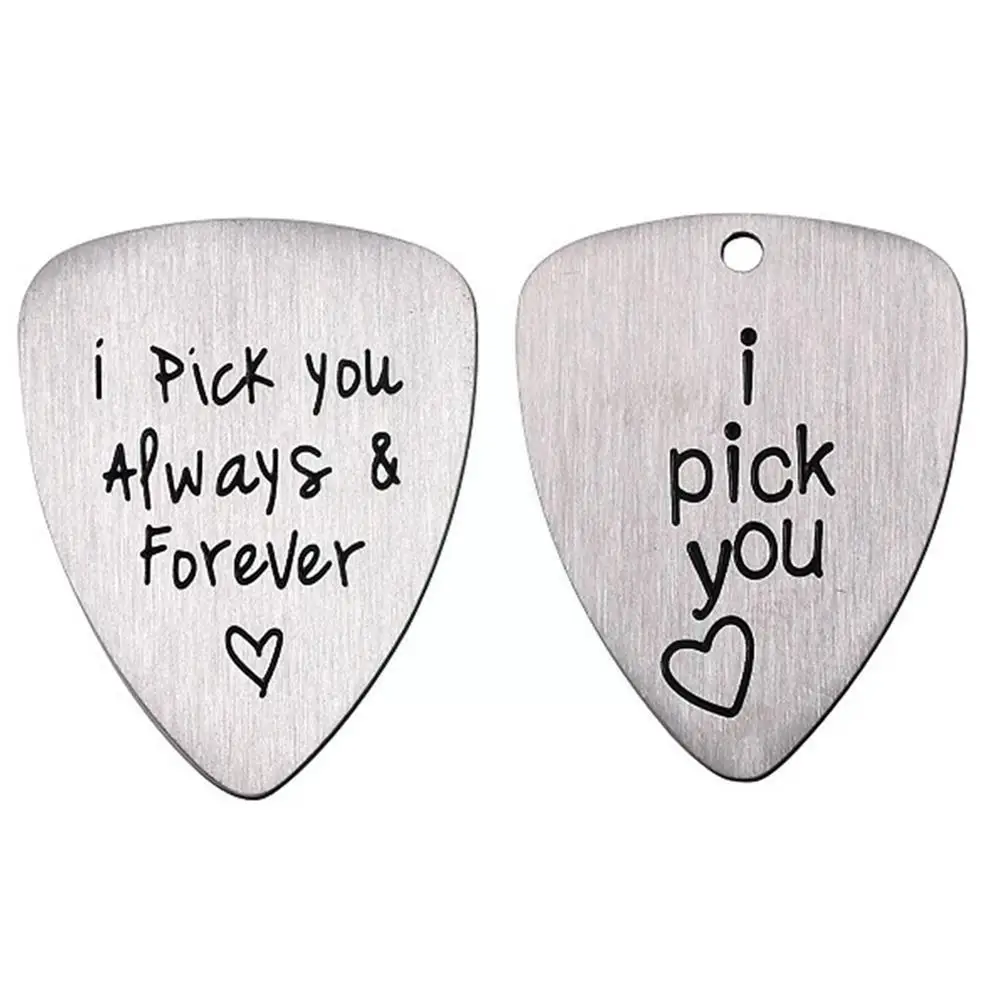 Titanium Steel Carved Guitar Pick Bass Guitar Accessories Electric Acoustic Ukulele