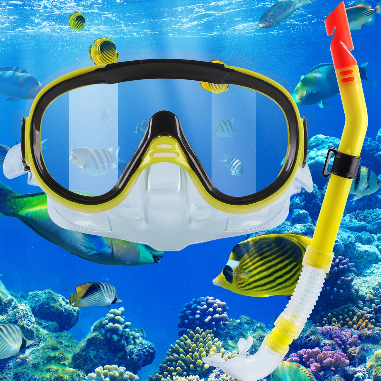 Wide-View Snorkeling Set for Adults - Ideal for Scuba Diving, Swimming, and Travel
