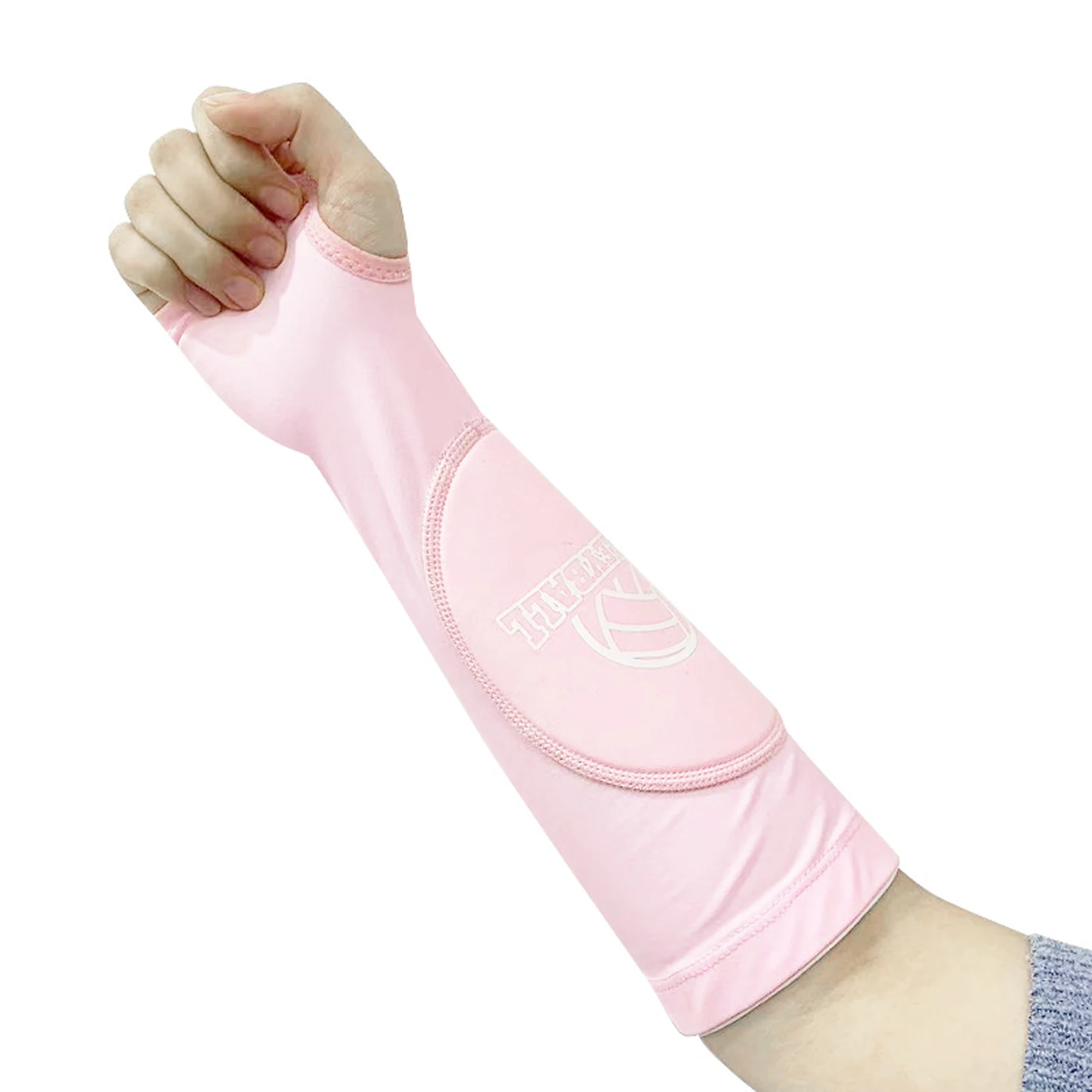 

Breathable Comfortable Teen Thumb Hole Sports Accessories Volleyball Arm Sleeve Men Women Forearm With Elbow Pads For Girls Soft