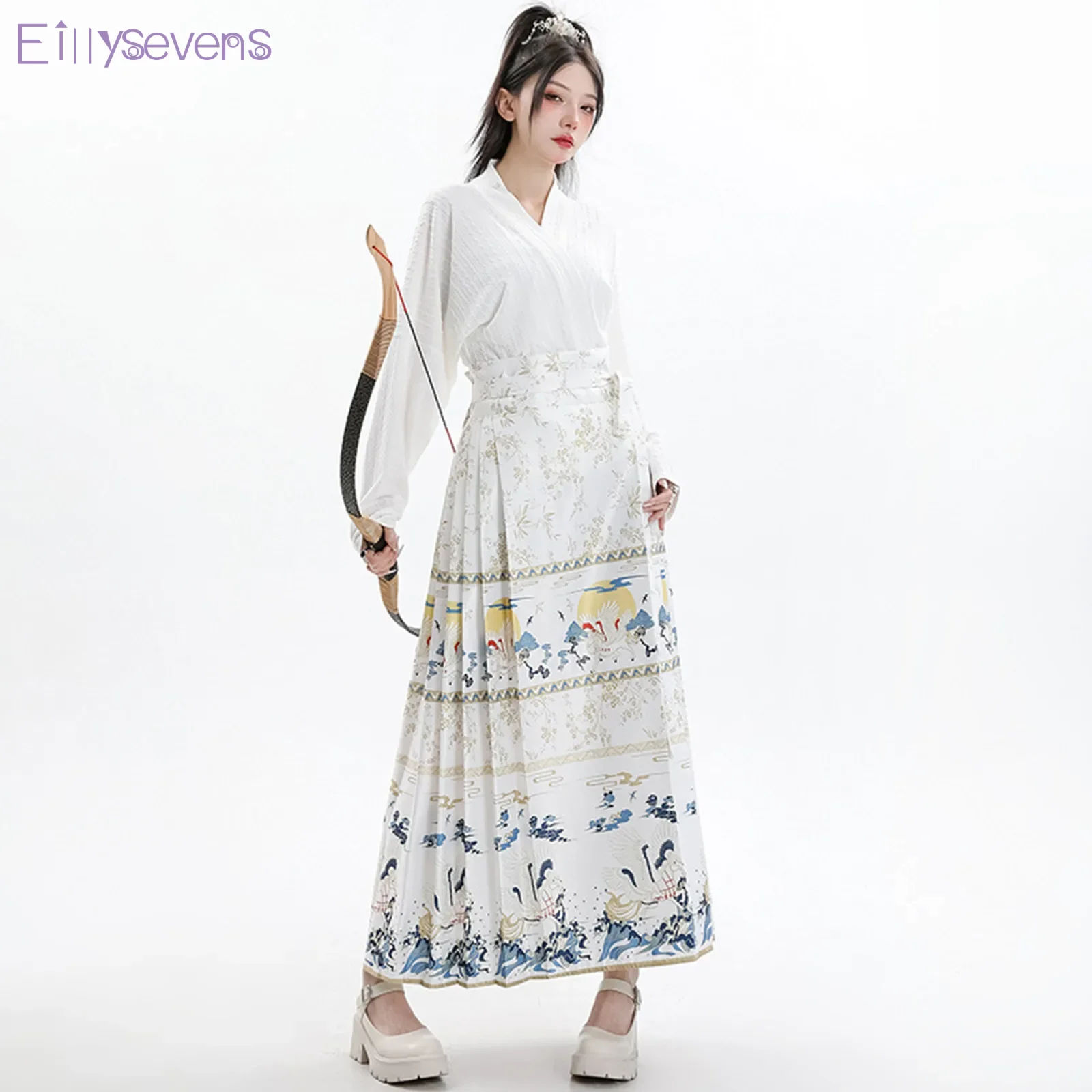 

Original Hanfu Skirt Chinese Style Costume Mamianqun Ming Dynasty Weaving Gold Horse Face Skirt Chinese Dress Vest Skirt