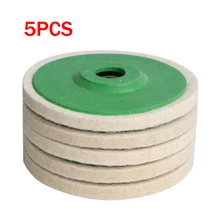 

5pcs Wool Polishing Wheel Kit Wool Buffing Pads 100mm Outer Diameter For 100 Angle Grinder Felt Polishing Disc Power Tools Part