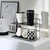 1Pc Double-Layer Desktop Storage Rack, Multi-Functional Acrylic Kitchen Organizer, Cup Holder, Water Cup and Coffee Cup Storage Rack for Living Room, Kitchen, Bedroom, Cosmetics, Perfume, Etc 5
