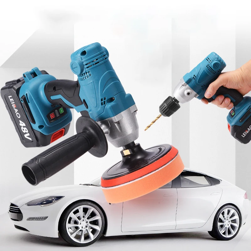 2 in1 48V Polisher Car Polishing Machine Cordless Battery Polishing Tool Sander ing Waxing Machine
