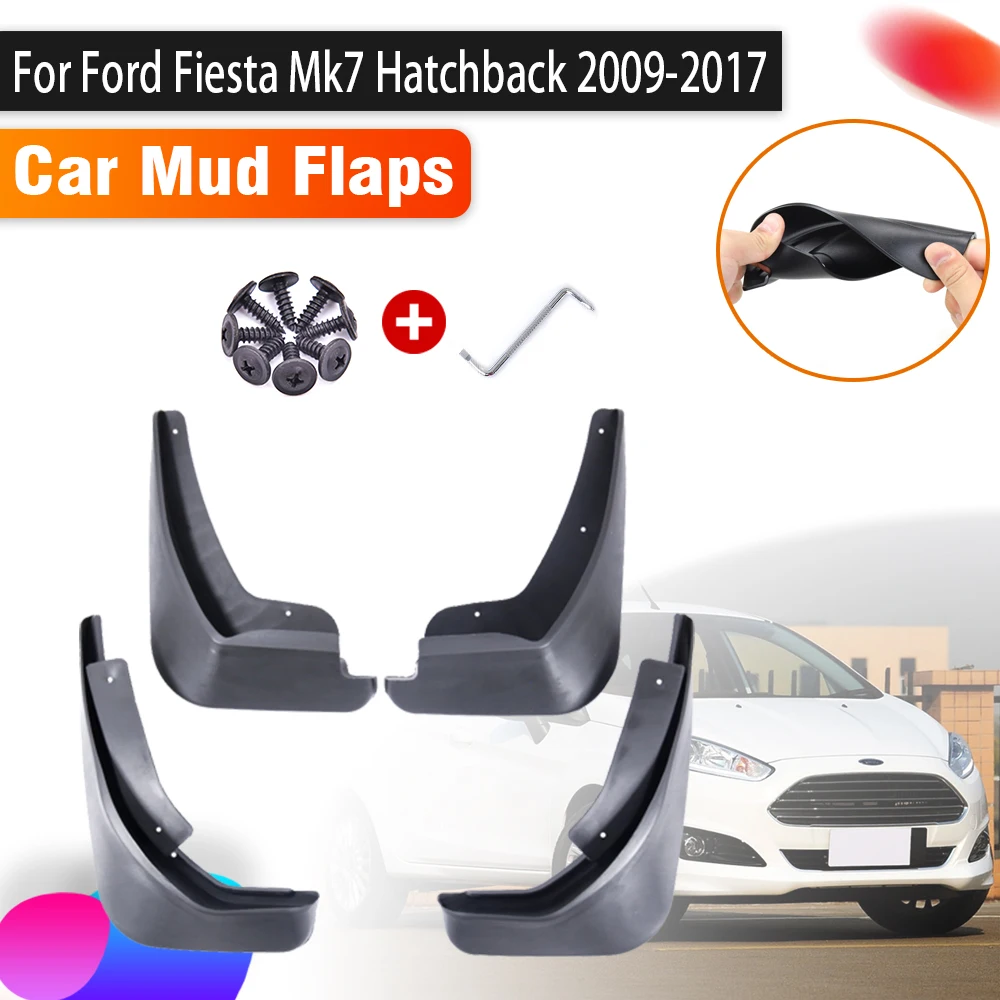 4X Car Mud Flaps For Ford Fiesta 7 Mk7 Hatchback 20092017 Mudflap Splash Guard Front Rear 4X Car Mud Flaps For Ford Fiesta 7 Mk7 Hatchback 20092017 Mudflap Splash Guard Front Rear