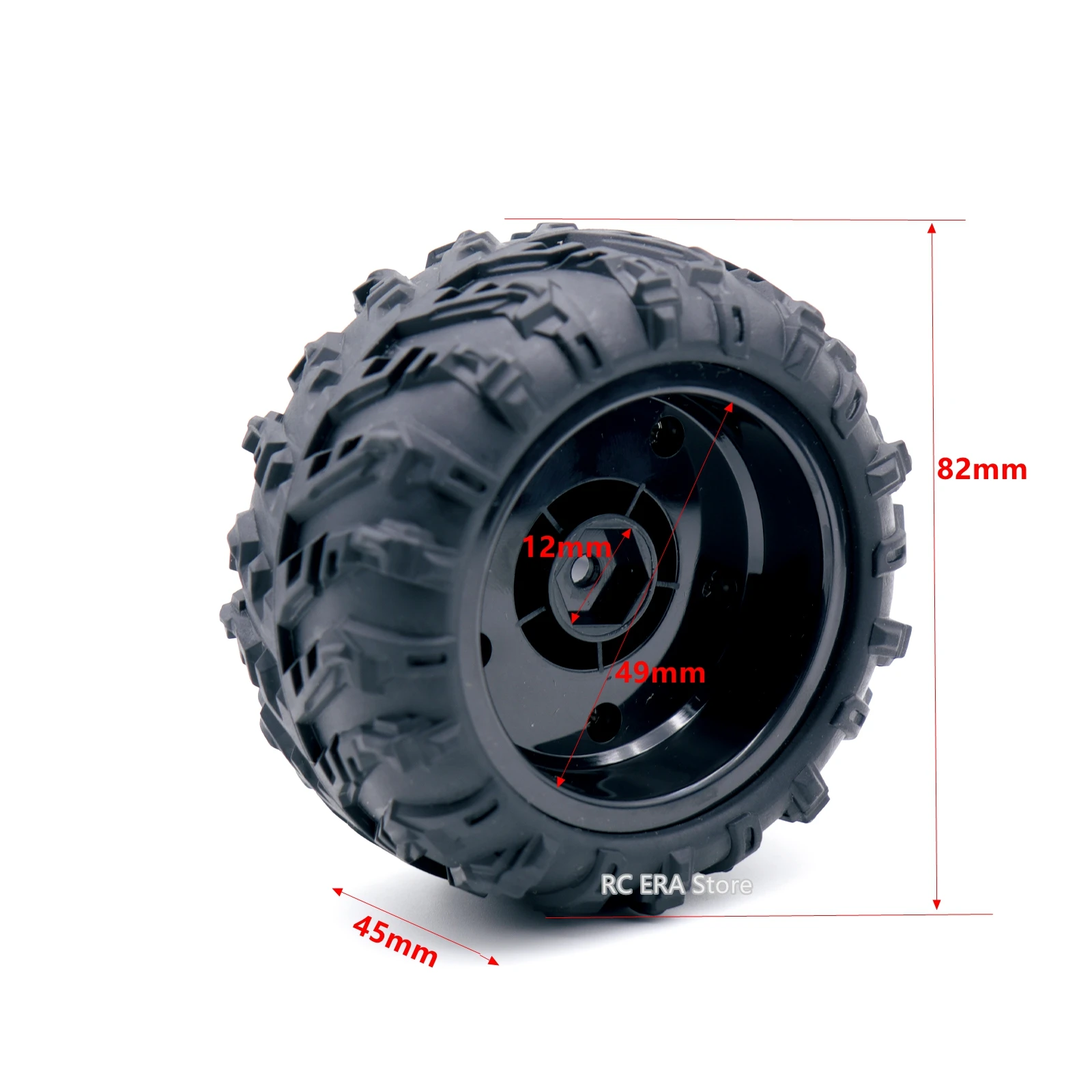 Jeu de 4 roues RC 12mm hex pour SCY 16101 16102 PRO - Pneus de rechange