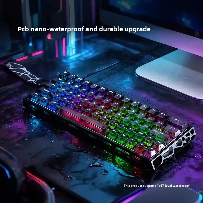 IROK MG63 마그네틱 게이밍 기계식 키보드 63% RT0.001mm 8K 0.07ms 지연시간 중공 알루미늄 RGB 핫스왑 유선 게임 키보드