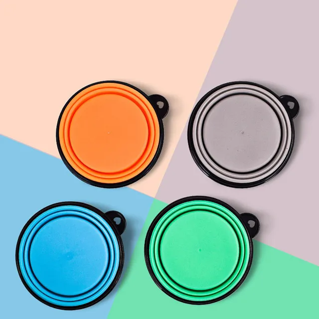 Multifunctional Colorful Dog Feeders Foldable Bowls for Pets Dogs Retractable Bowl Cats Frisbees for Outdoor Tools 4