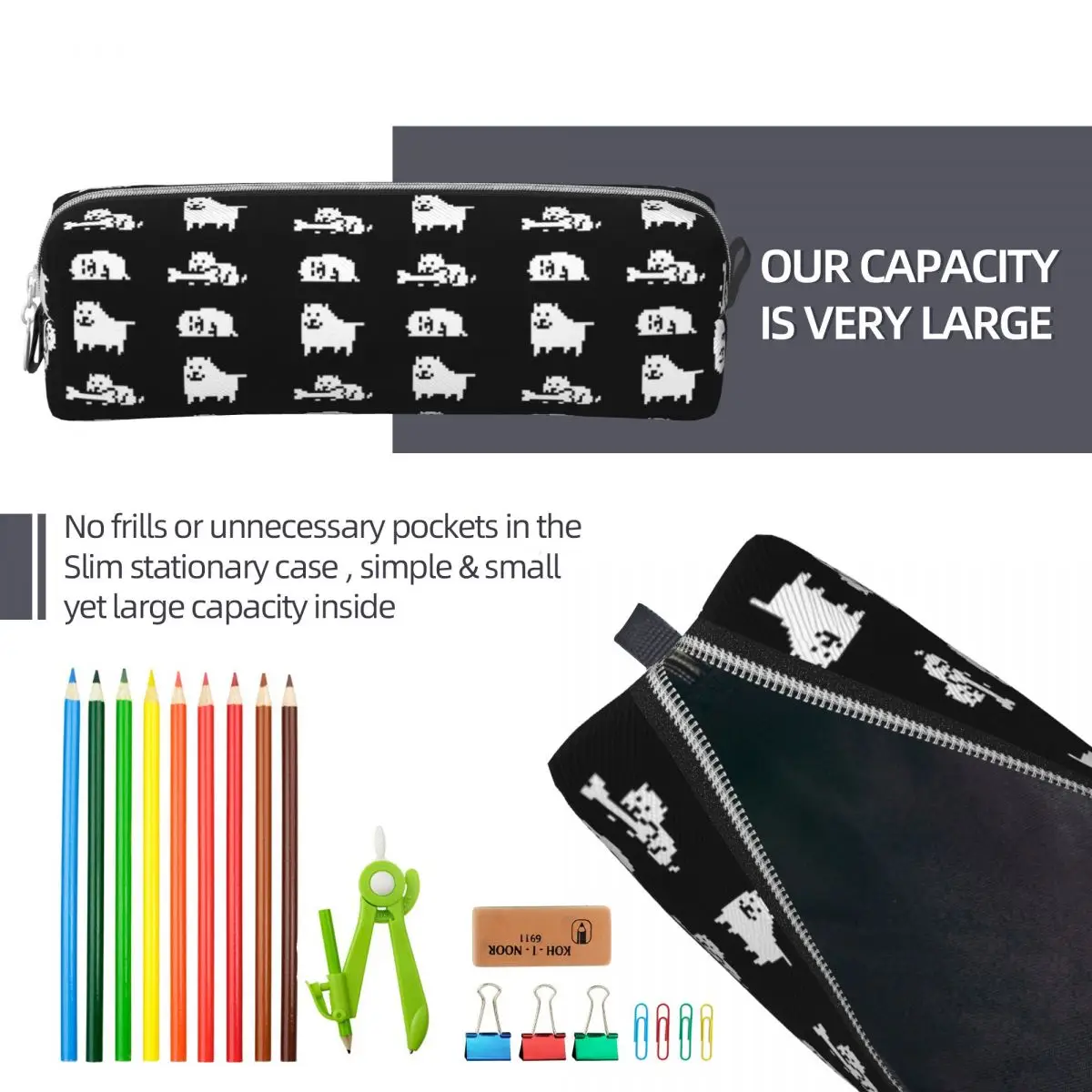 Annoying Dog Game Frisk Pencil Cases Undertale Pencilcases Pen Box for Student Big Capacity Bags School Supplies Stationery