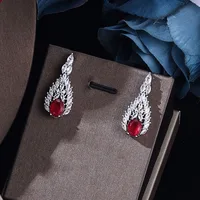 2024 Clever Dubai Water Drop 4-piece Necklace and Earring Set with Cubic Zirconia Jewelry for Women's Wedding Party Gifts 6