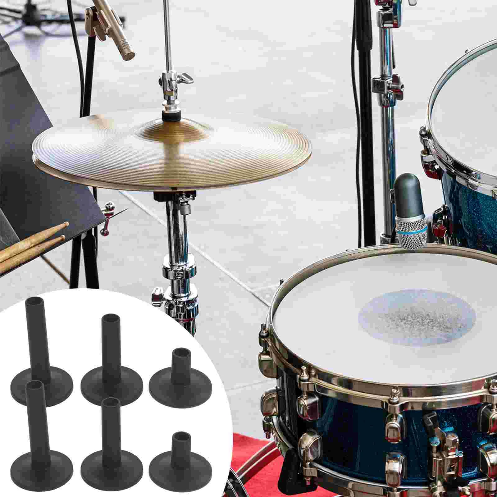 12 Pcs Drum Kit Cymbal Support Supply Sleeves Electric Plastic Flanged Replacement