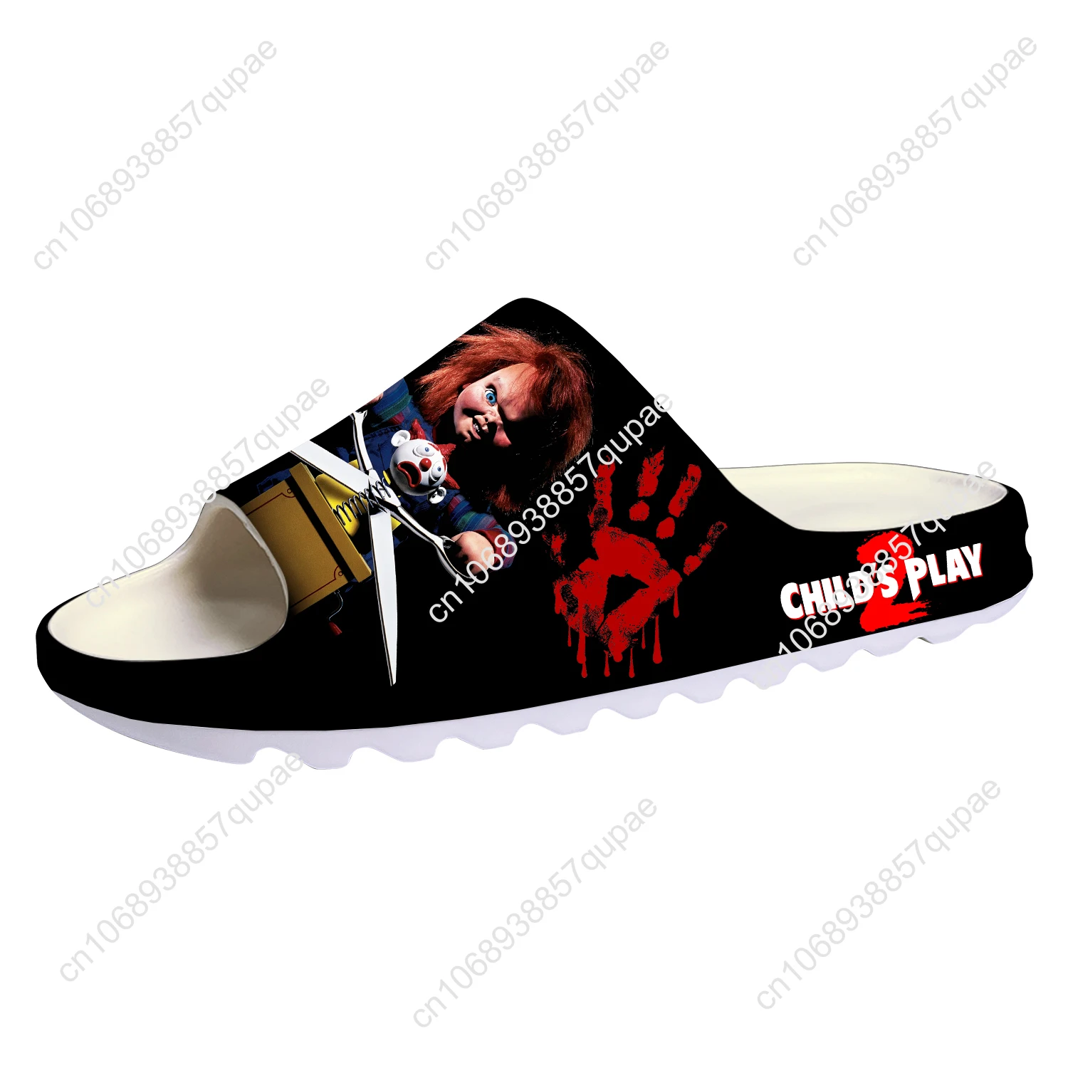 Horror Childs Play Chucky Soft Sole Sllipers Home Clogs Mens Womens Teenager Custom Made Sandals Water Shoes On Shit  Step in