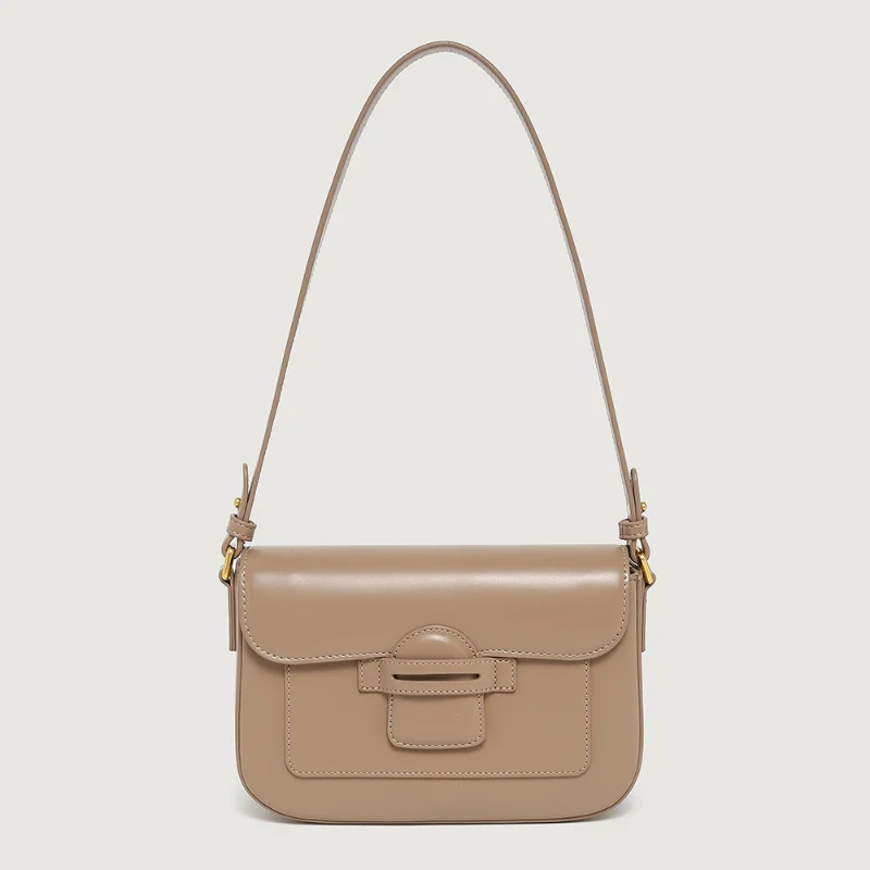 LOERSS Underarm Bag for Women's Small Square Bag Leather Commuting Shoulder Bag Versatile Handbag Female Casual Saddle Bag