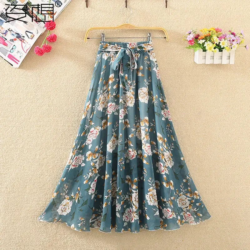 

Шифоновое Цветочное платье с завышенной талией, а-силуэт