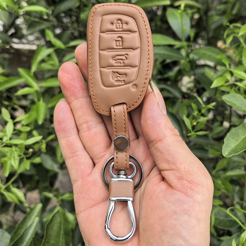 Premium Leather Car Remote Smart Key Case Cover