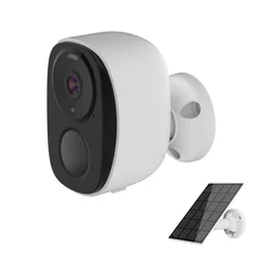 Enhanced Wireless Outdoor Security Camera with 2K Resolution, AI Motion Detection, Siren, Spotlight, and Color Night Vision - With solar panel