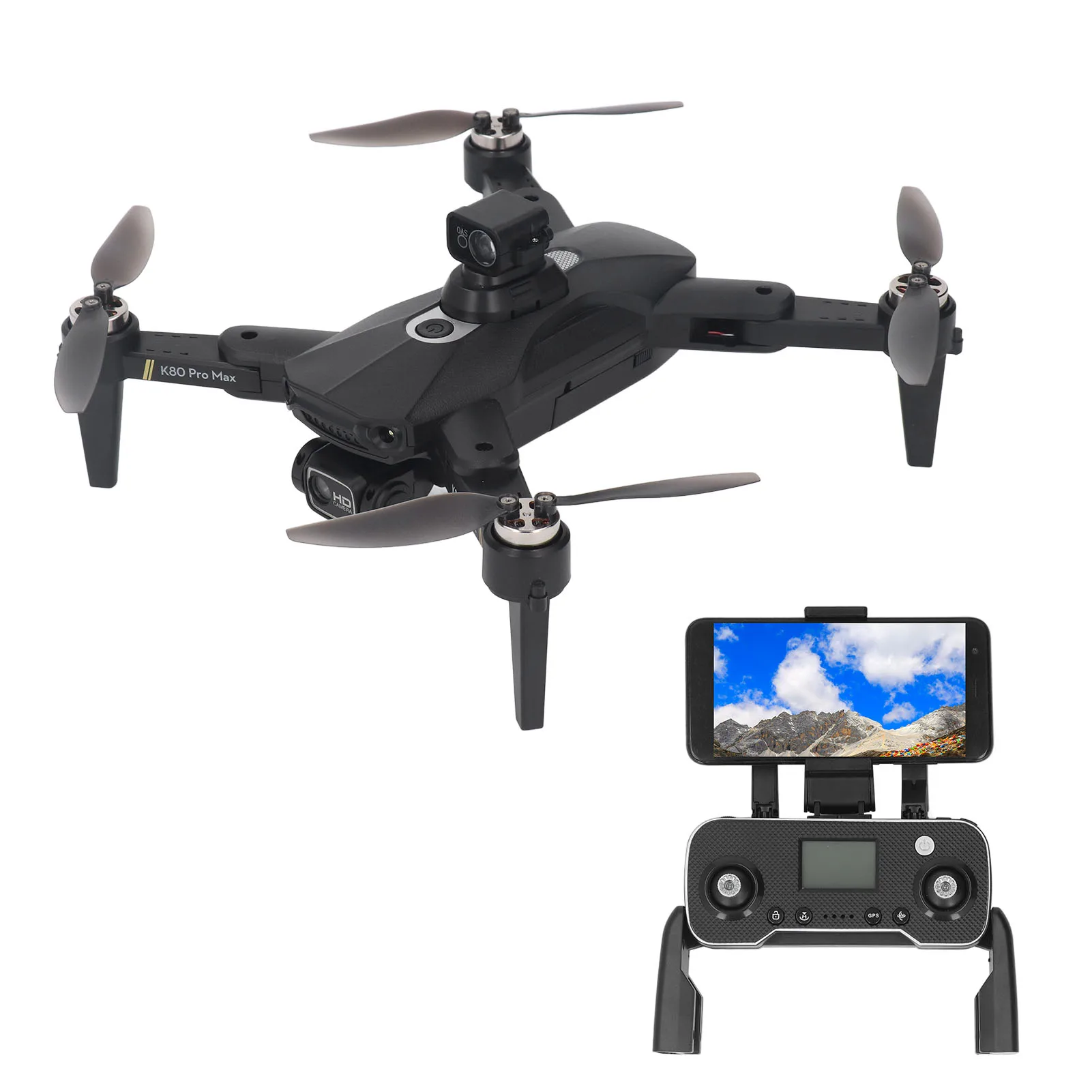 RC Quadcopter 5G Wifi Black 50X Digital Zoom Wind Resistant Remote Control Drone 800m HD Transmission for Aerial Photography
