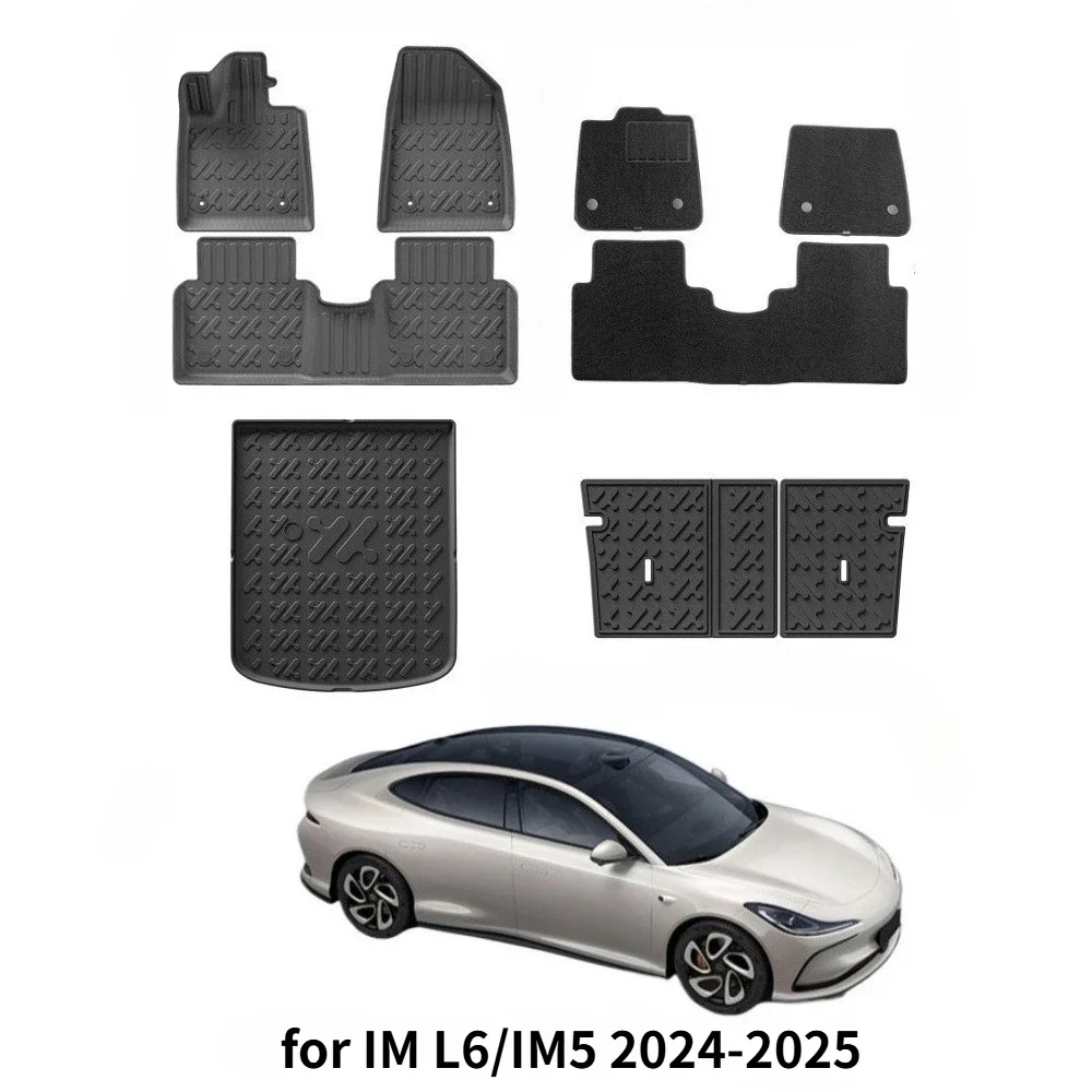 IM L6/IM5 2024-2025 모델용, 완전 친환경, 방수 및 미끄럼 방지 TPE 바닥 매트, 트렁크 매트, 등받이 매트