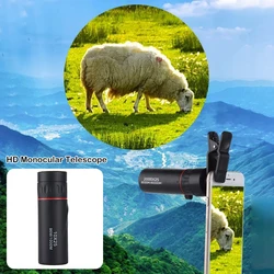 Outdoor HD Monocular Telescope Set Mini Portable Mobile Phone Telescope With Holder Camping Hunting Birdwatching Telescopes