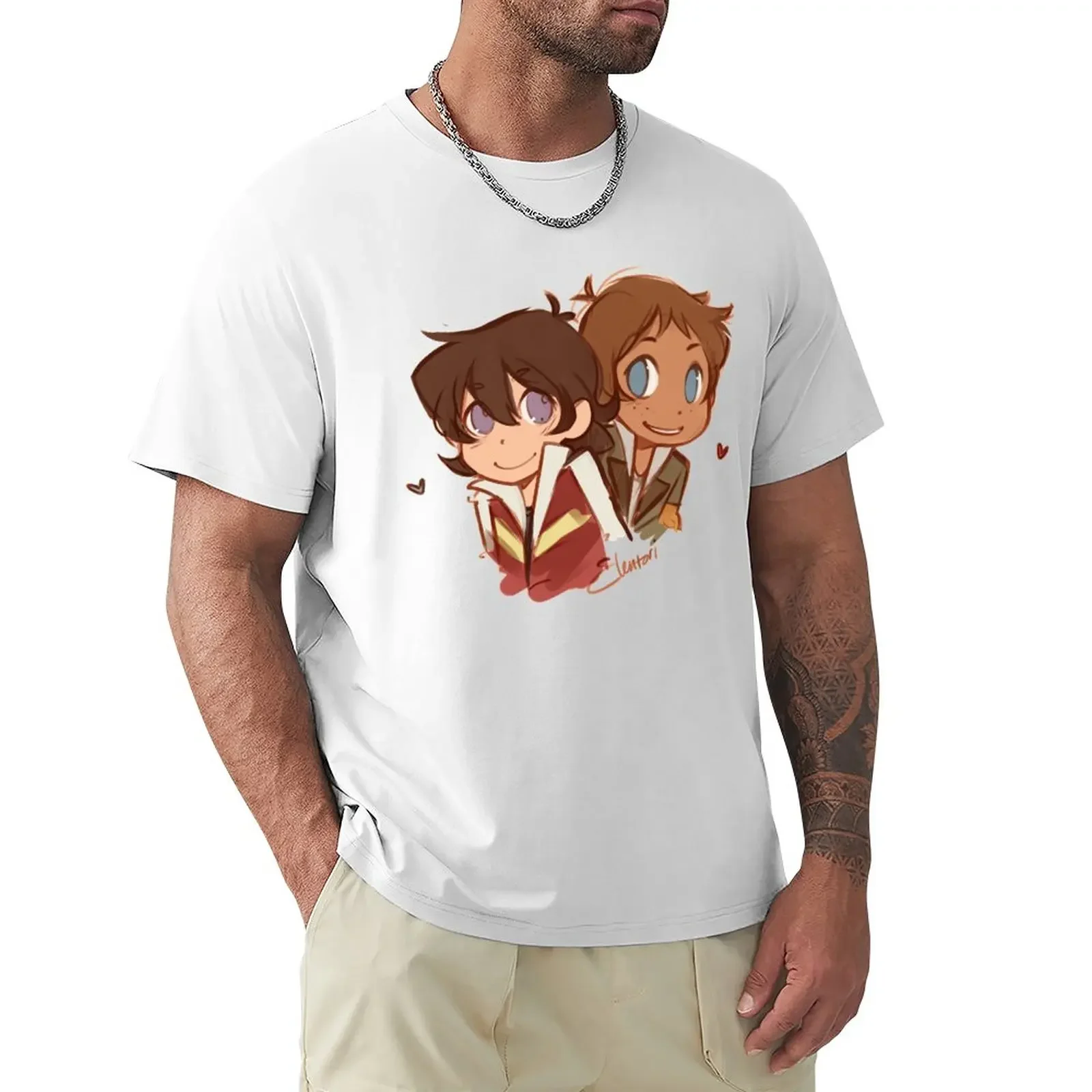 

Chibi Klance T-Shirt tees kawaii clothes oversized fitted t shirts for men boys whites sweat oversized fitted t shirts for men